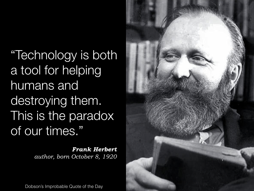 Frank Herbert, author, born October 8, 1920