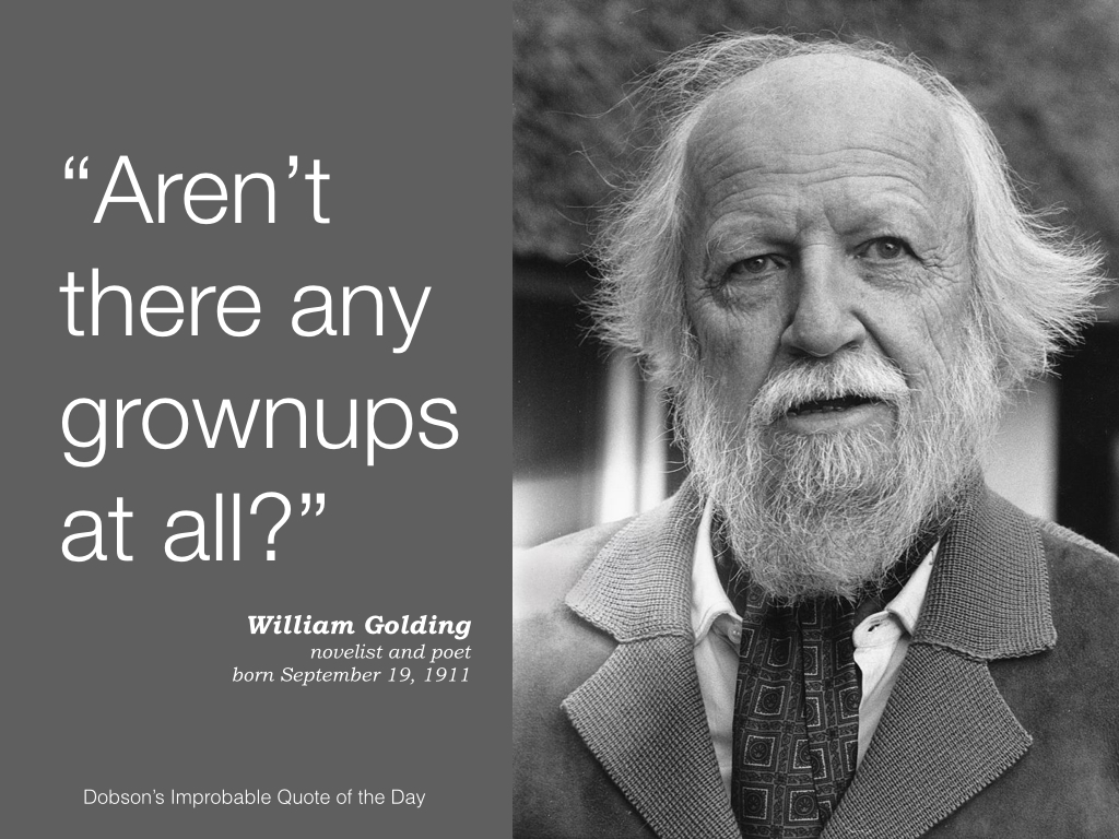 William Golding, novelist and poet, born September 19, 1911