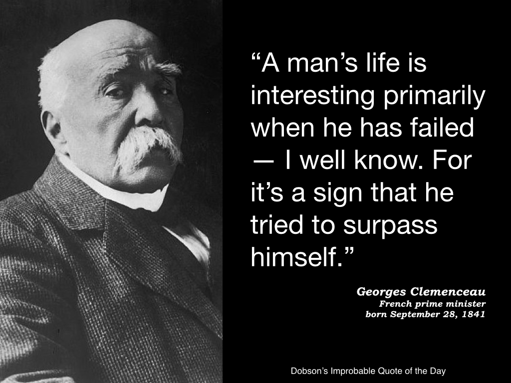 Georges Clemenceau, French prime minster, born September 28, 1841