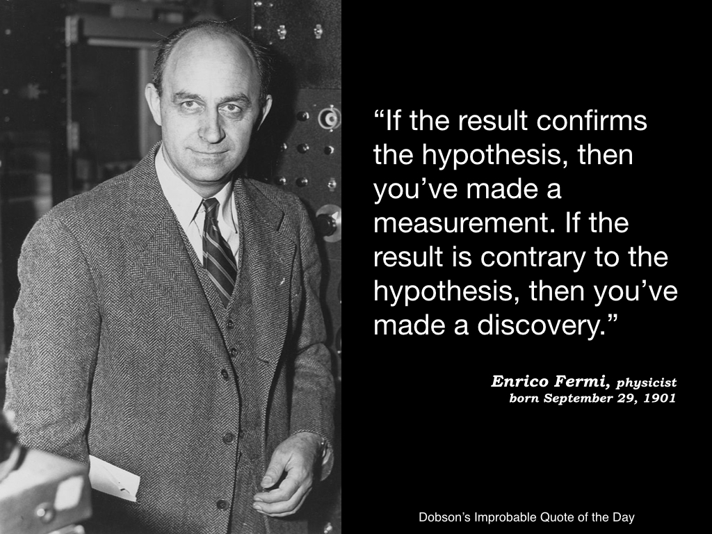 Enrico Fermi, physicist, born September 29, 1901