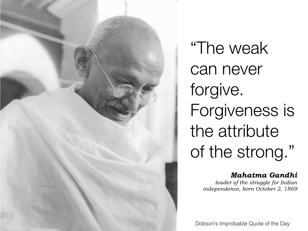 Mahatma Gandhi, born October 2, 1869