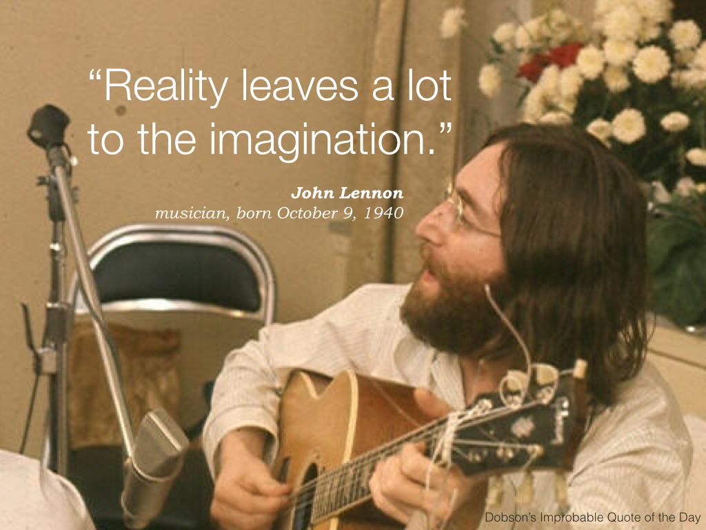 John Lennon, musician, born October 9, 1940