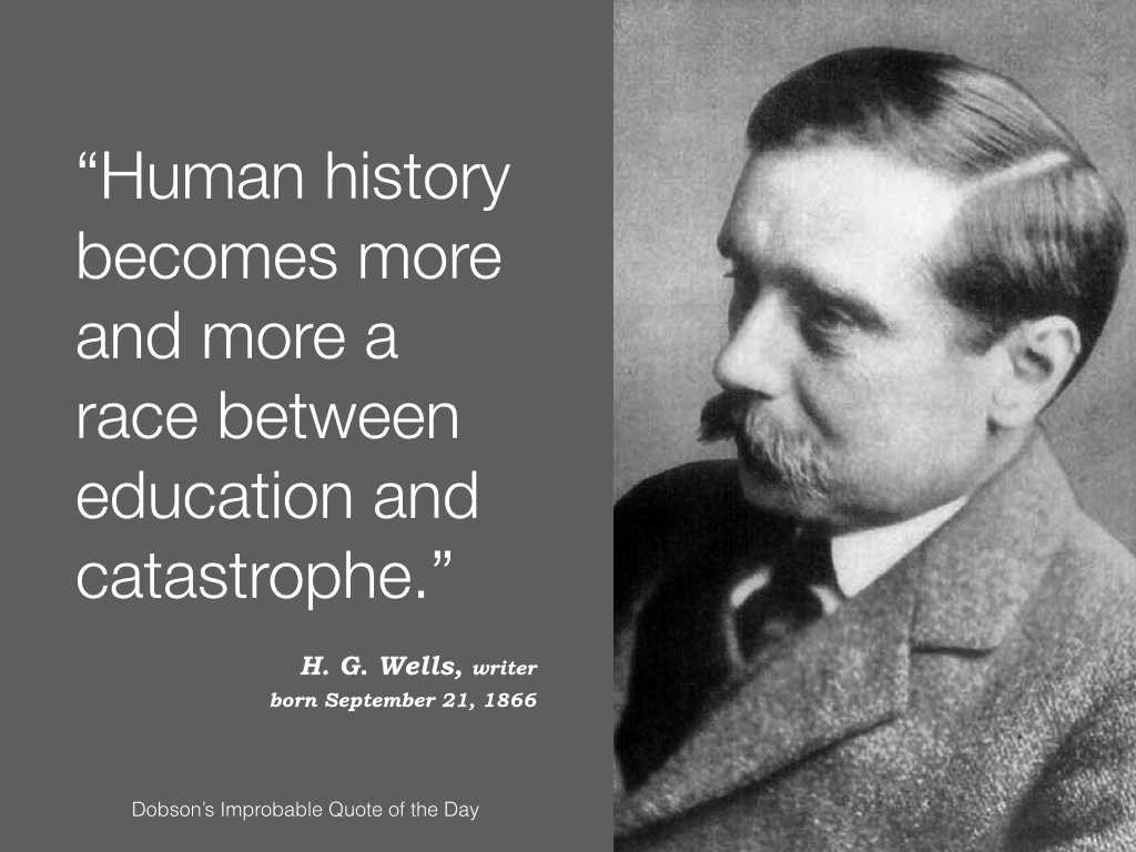 H. G. Wells, writer, born September 21, 1866